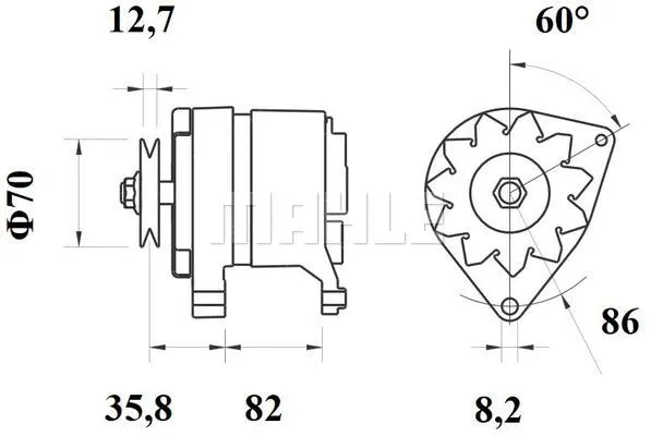 MG 235 KNECHT/MAHLE Генератор (фото 3)