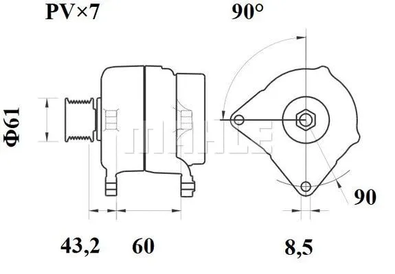 MG 242 KNECHT/MAHLE Генератор (фото 3)