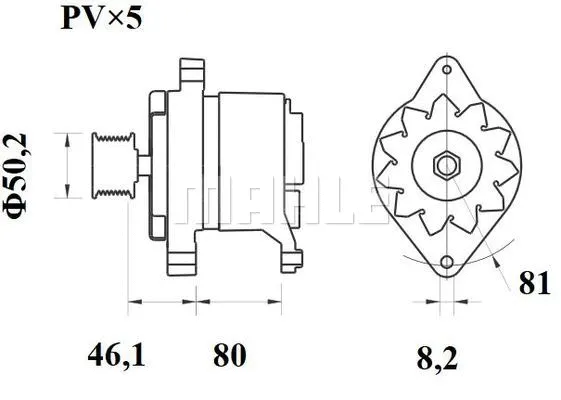 MG 250 KNECHT/MAHLE Генератор (фото 2)