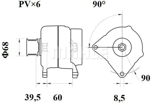 MG 254 KNECHT/MAHLE Генератор (фото 2)