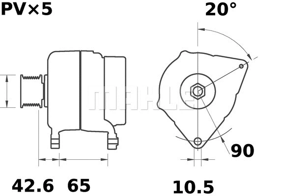 MG 256 KNECHT/MAHLE Генератор (фото 2)