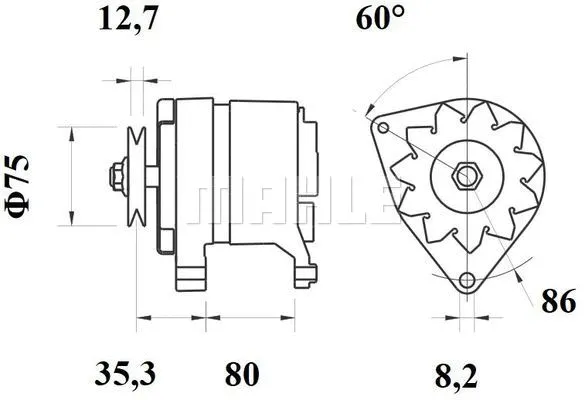 MG 283 KNECHT/MAHLE Генератор (фото 3)