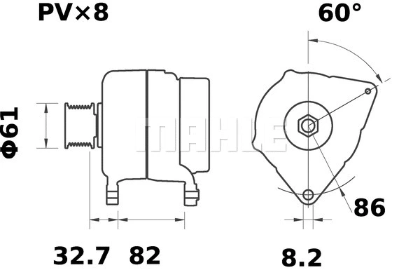 MG 286 KNECHT/MAHLE Генератор (фото 2)