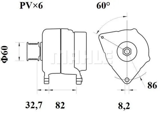 MG 306 KNECHT/MAHLE Генератор (фото 2)