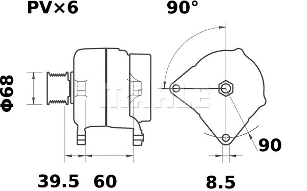 MG 33 KNECHT/MAHLE Генератор (фото 2)