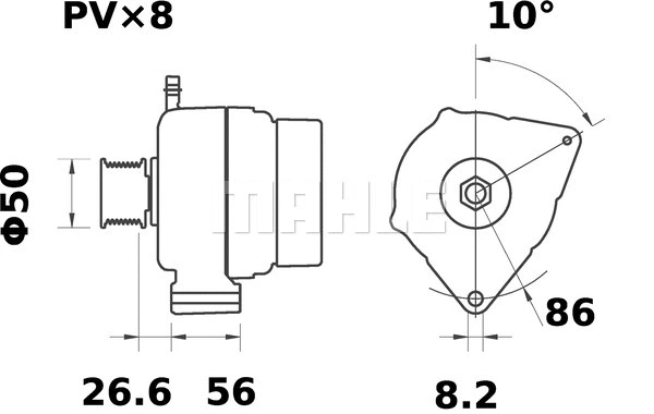 MG 339 KNECHT/MAHLE Генератор (фото 2)