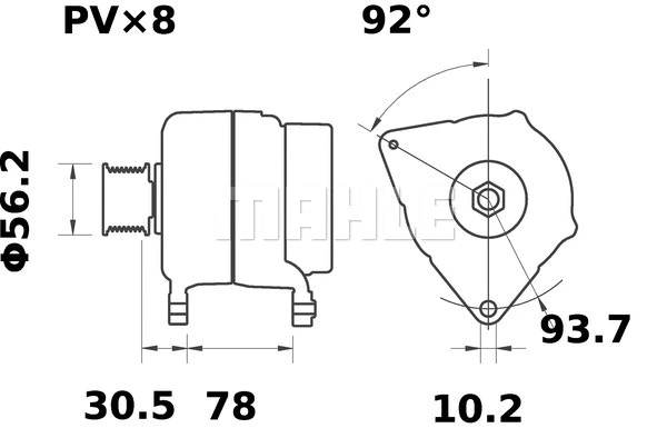 MG 38 KNECHT/MAHLE Генератор (фото 2)