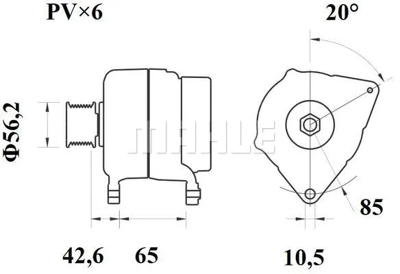 MG 387 KNECHT/MAHLE Генератор (фото 3)