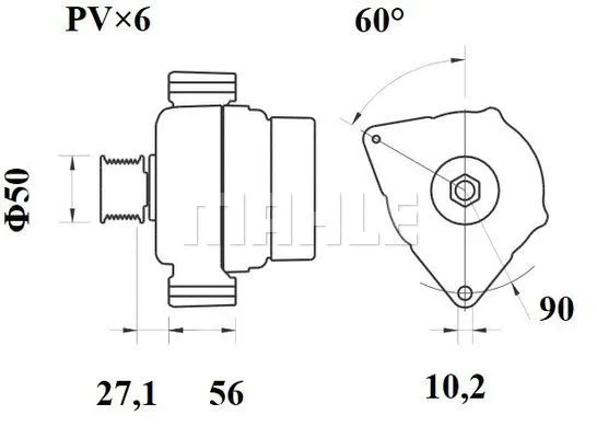 MG 398 KNECHT/MAHLE Генератор (фото 2)