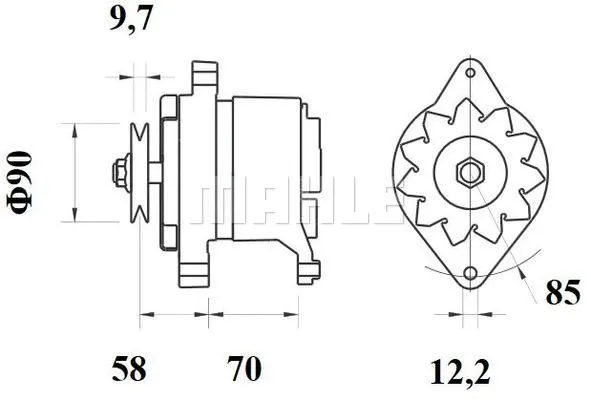 MG 42 KNECHT/MAHLE Генератор (фото 3)