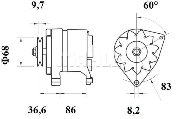 MG 427 KNECHT/MAHLE Генератор (фото 3)