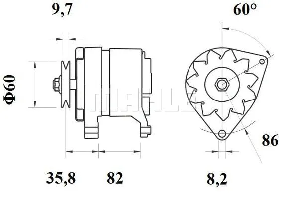 MG 429 KNECHT/MAHLE Генератор (фото 2)