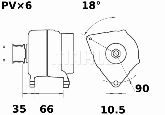 MG 506 KNECHT/MAHLE Генератор (фото 1)