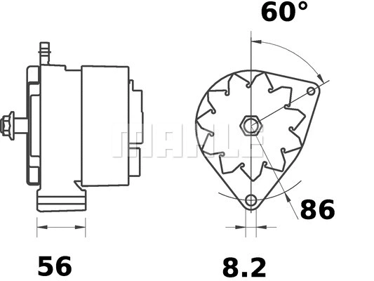 MG 517 KNECHT/MAHLE Генератор (фото 2)