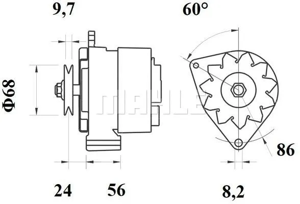 MG 528 KNECHT/MAHLE Генератор (фото 3)