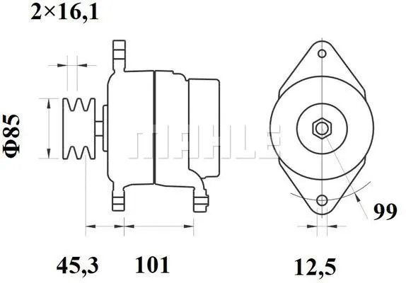 MG 547 KNECHT/MAHLE Генератор (фото 3)