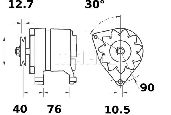 MG 582 KNECHT/MAHLE Генератор (фото 1)