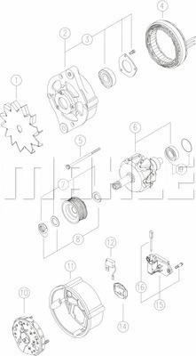 MG 597 KNECHT/MAHLE Генератор (фото 1)