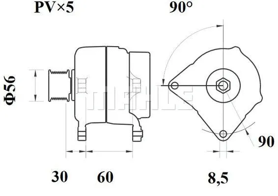 MG 602 KNECHT/MAHLE Генератор (фото 2)