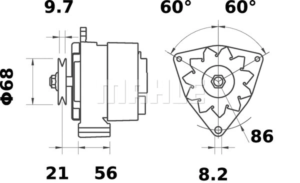 MG 627 KNECHT/MAHLE Генератор (фото 2)