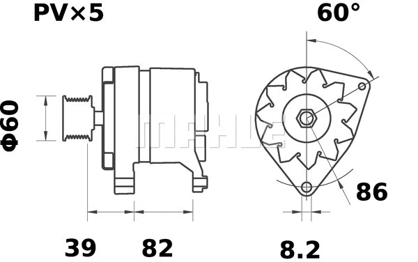 MG 662 KNECHT/MAHLE Генератор (фото 2)