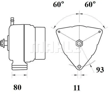 MG 709 KNECHT/MAHLE Генератор (фото 3)