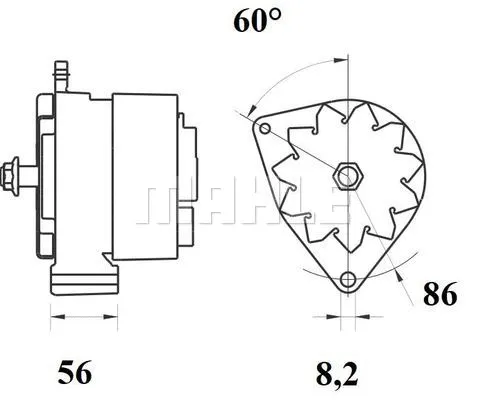 MG 718 KNECHT/MAHLE Генератор (фото 3)