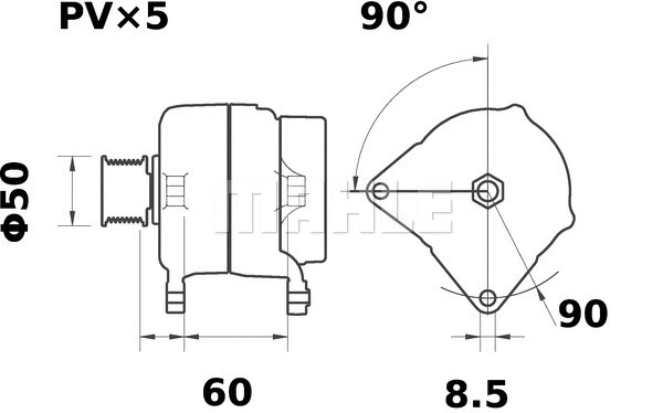 MG 79 KNECHT/MAHLE Генератор (фото 2)