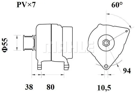 MG 878 KNECHT/MAHLE Генератор (фото 2)