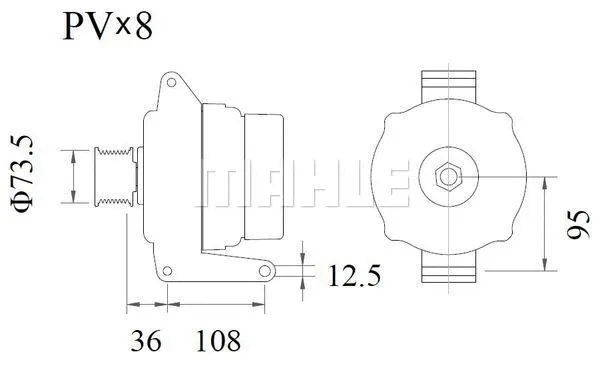 MG 925 KNECHT/MAHLE Генератор (фото 2)