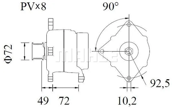 MG 952 KNECHT/MAHLE Генератор (фото 1)