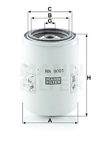 WA 9001 MANN Фильтр охлаждающей жидкости (фото 1)