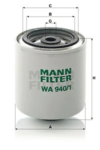 WA 940/1 MANN Фильтр охлаждающей жидкости (фото 1)