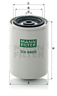 WA 940/6 MANN Фильтр охлаждающей жидкости (фото 1)