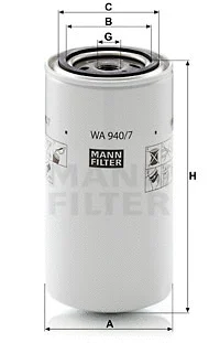 WA 940/7 MANN Фильтр охлаждающей жидкости (фото 1)