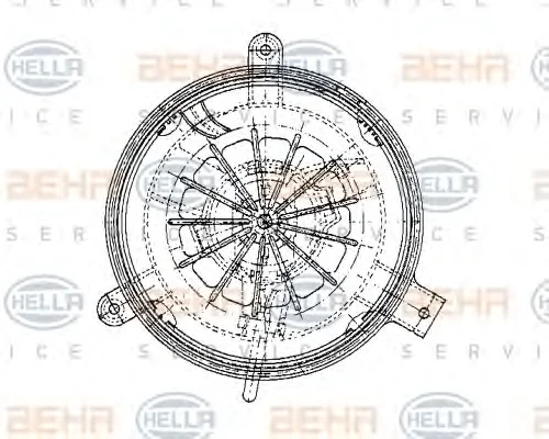 8EW 009 159-251 BEHR/HELLA/PAGID Вентилятор салона (фото 1)