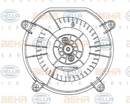 8EW 009 159-601 BEHR/HELLA/PAGID Вентилятор салона (фото 1)