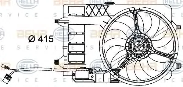 8EW 351 000-291 BEHR/HELLA/PAGID Вентилятор охлаждения радиатора (фото 1)