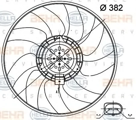 8EW 351 000-471 BEHR/HELLA/PAGID Вентилятор охлаждения радиатора (фото 1)