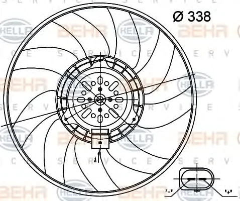 8EW 351 000-481 BEHR/HELLA/PAGID Вентилятор охлаждения радиатора (фото 1)