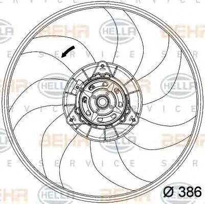 8EW 351 034-291 BEHR/HELLA/PAGID Вентилятор охлаждения радиатора (фото 1)