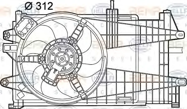 8EW 351 039-591 BEHR/HELLA/PAGID Вентилятор охлаждения радиатора (фото 1)