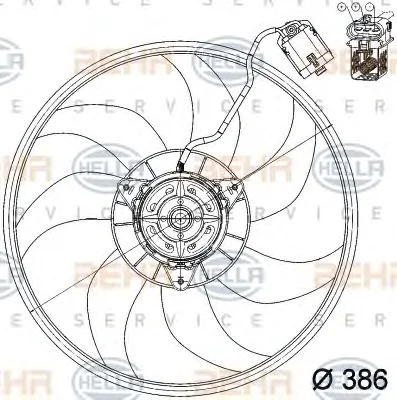 8EW 351 039-701 BEHR/HELLA/PAGID Вентилятор охлаждения радиатора (фото 1)