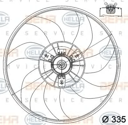 8EW 351 039-751 BEHR/HELLA/PAGID Вентилятор охлаждения радиатора (фото 1)