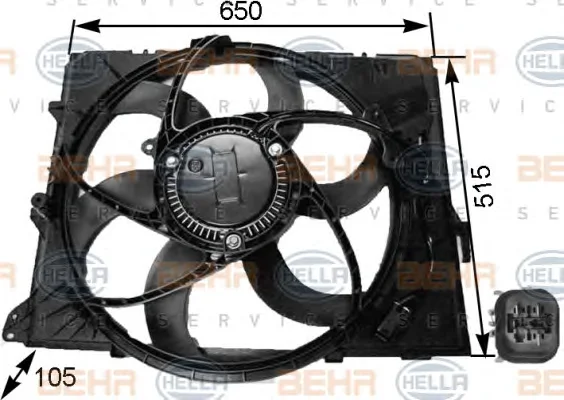 8EW 351 043-251 BEHR/HELLA/PAGID Вентилятор охлаждения радиатора (фото 1)