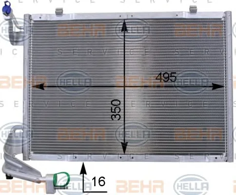 8FC 351 000-431 BEHR/HELLA/PAGID Радиатор кондиционера (фото 1)