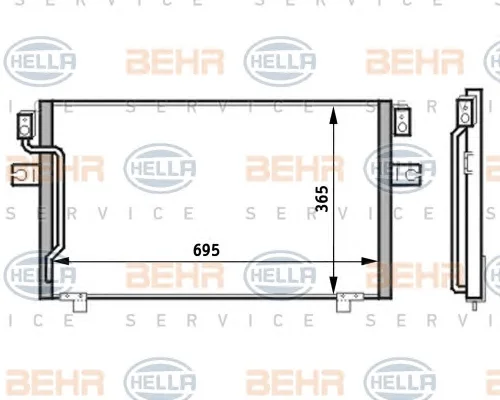 8FC 351 024-171 BEHR/HELLA/PAGID Радиатор кондиционера (фото 1)