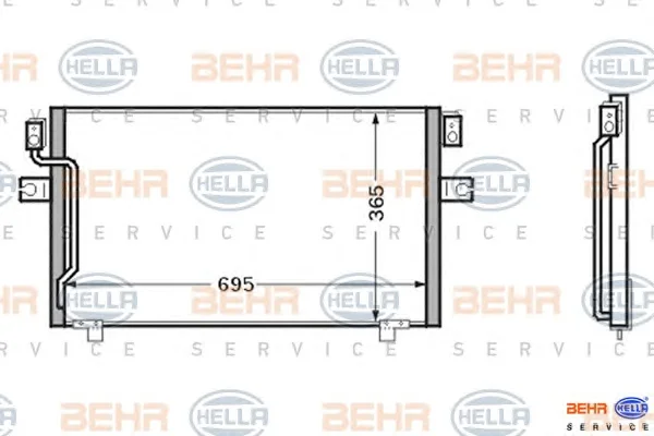 8FC 351 024-171 BEHR/HELLA/PAGID Радиатор кондиционера (фото 2)