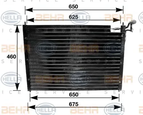 8FC 351 035-011 BEHR/HELLA/PAGID Радиатор кондиционера (фото 1)