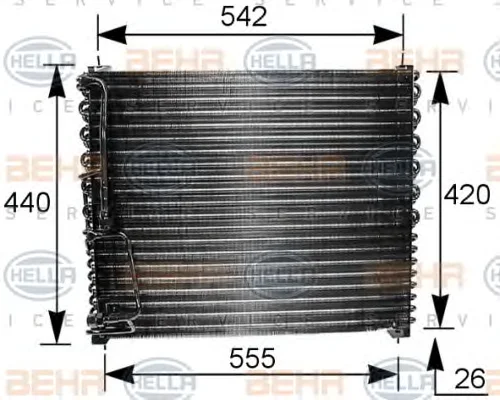 8FC 351 035-111 BEHR/HELLA/PAGID Радиатор кондиционера (фото 1)